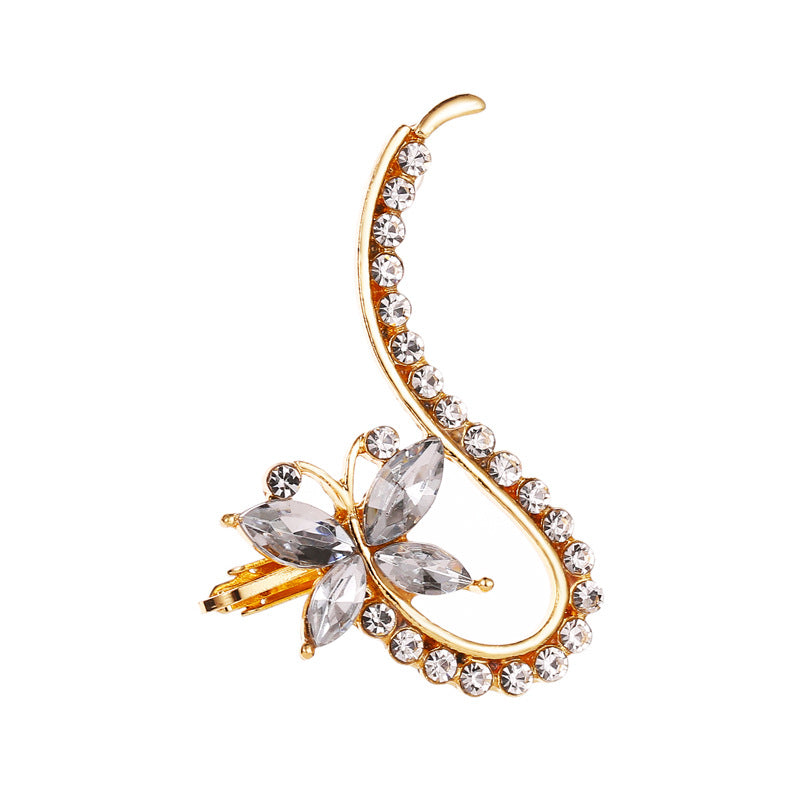 Full Crystal Butterfly Ear Clip