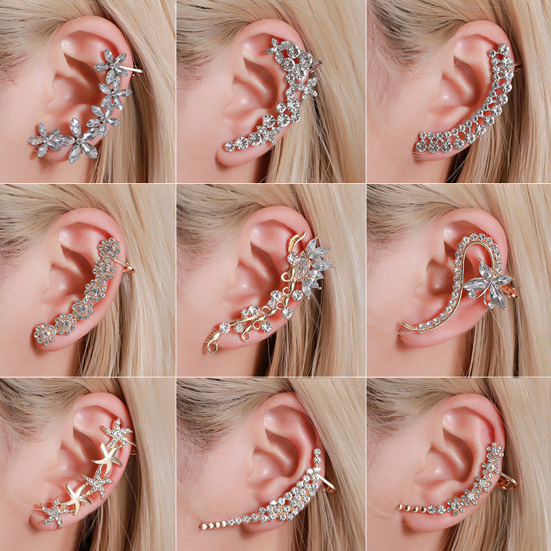 Full Crystal Butterfly Ear Clip